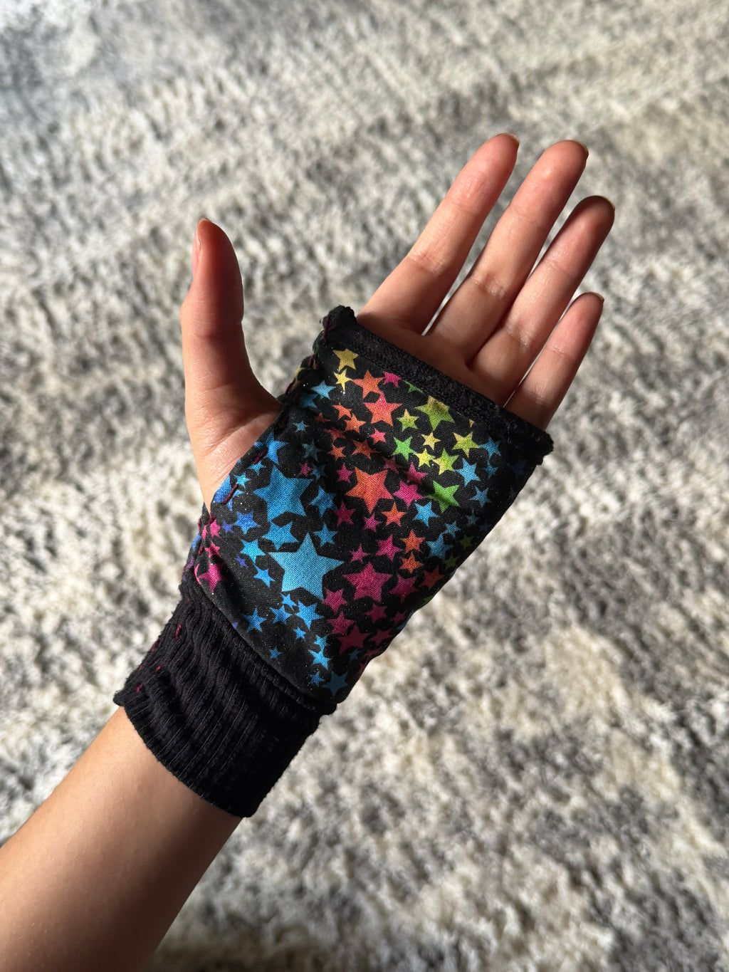 emo fingerless gloves